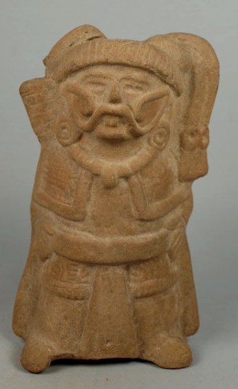 Mayan Jaina mold-made rattle-whistle figure