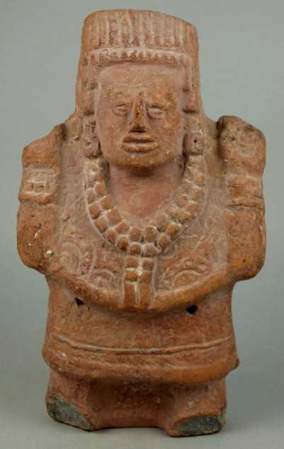 Mayan Jaina mold-made rattle figure