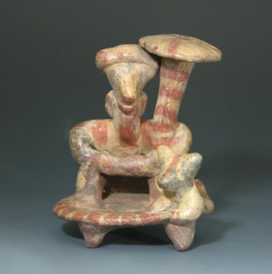 Nayarit Platform Scene of Man & Dog