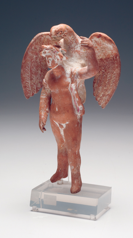 Roman Pottery Figure of Ganymede with Eagle / Zeus