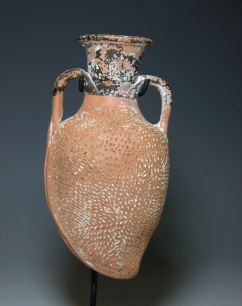 Rare Ex-Sotheby's Greek "Plastic" vase almond form.