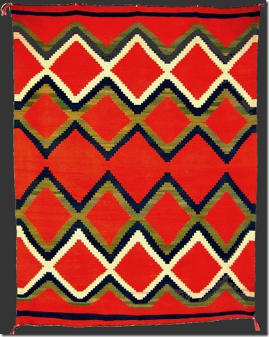 Late Classic Navajo Serape.  Price on Request