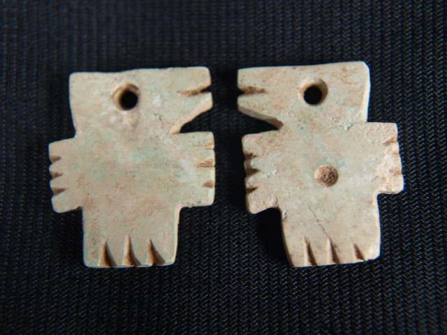 Rare Matched Mimbres stone earrings