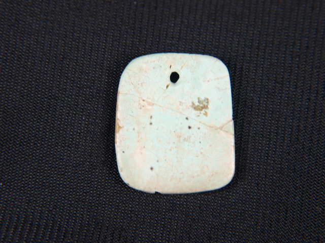 Rare Mimbres Carved Turquoise Pendant