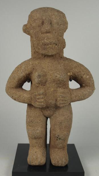 Costa Rican Standing Carved Stone Female