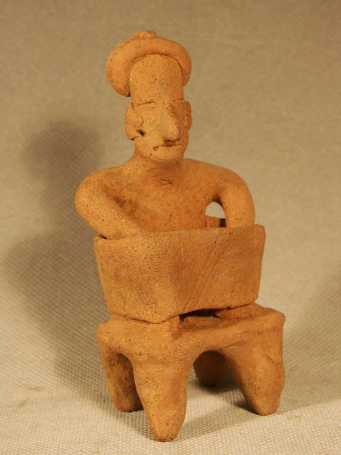 Seated Colima Man on Throne