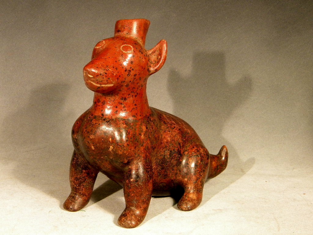 Large, seated Colima Dog